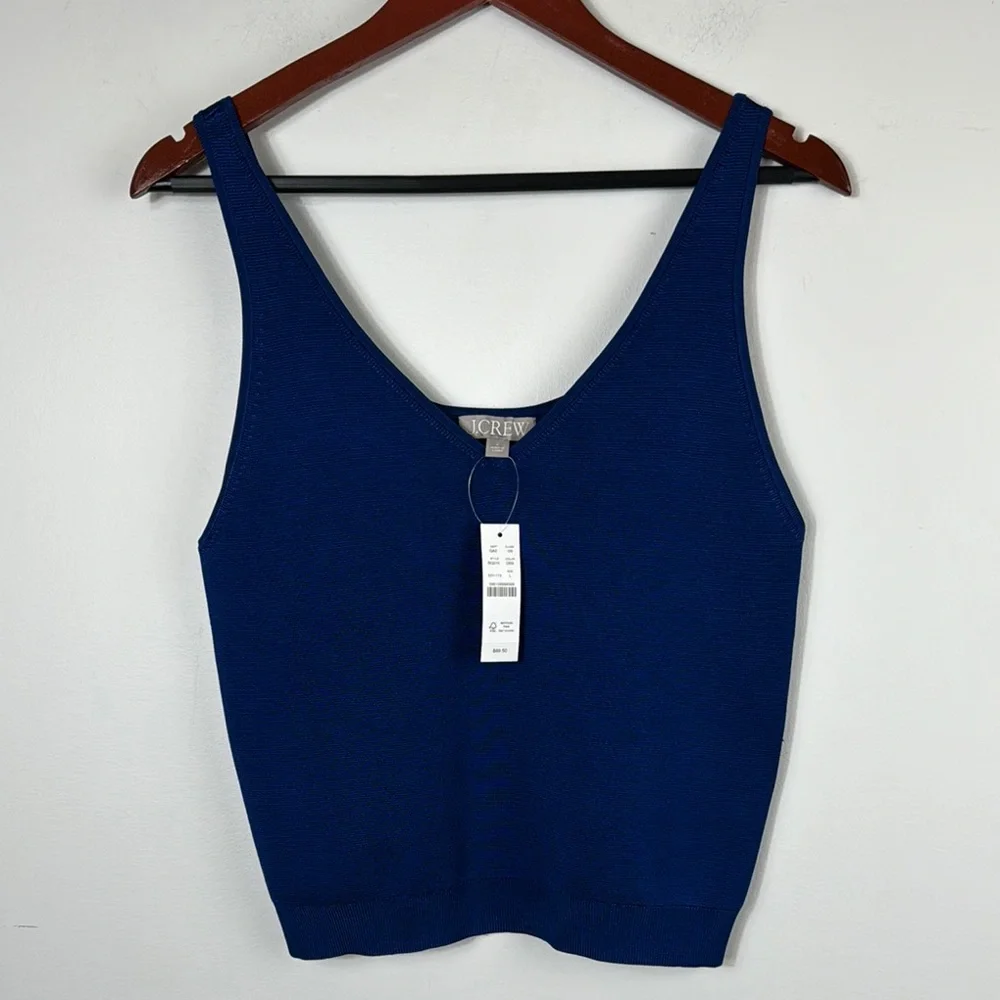 J. Crew Women's Blue Tank Top Sz L